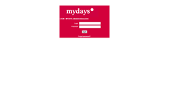 Desktop Screenshot of admin.mydays.com