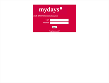 Tablet Screenshot of admin.mydays.com